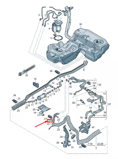 NEW AUDI A6 AVANT C7 FUEL RETURN LINE 4G0201533D