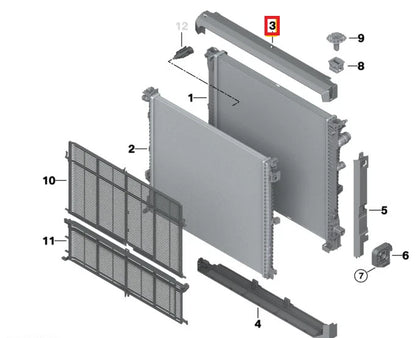 NEW BMW X3 G01 RADIATOR MOUNT TOP COVER 17118642755 8642755 ORIGINAL