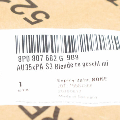 NEW AUDI A3 S3 8P RIGHT FOG LIGHT GRILLE 8P0807682G9B9 8P0807682G