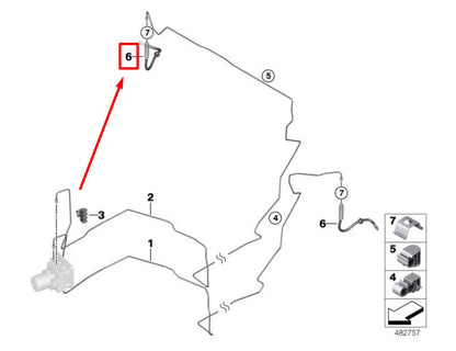 NEW BMW X4 G02, F98 REAR BRAKE HOSE 6872058 34306872058 ORIGINAL