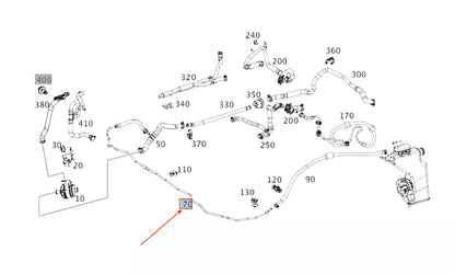 NEW MERCEDES-BENZ E W213 ENGINE COOLANT HOSE A2578301000 ORIGINAL