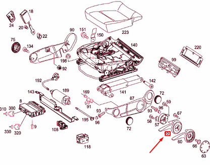 NEW MB VITO W639 FRONT RIGHT SEAT ADJUSTMENT LEVER RHD A0009104371 ORIGINAL