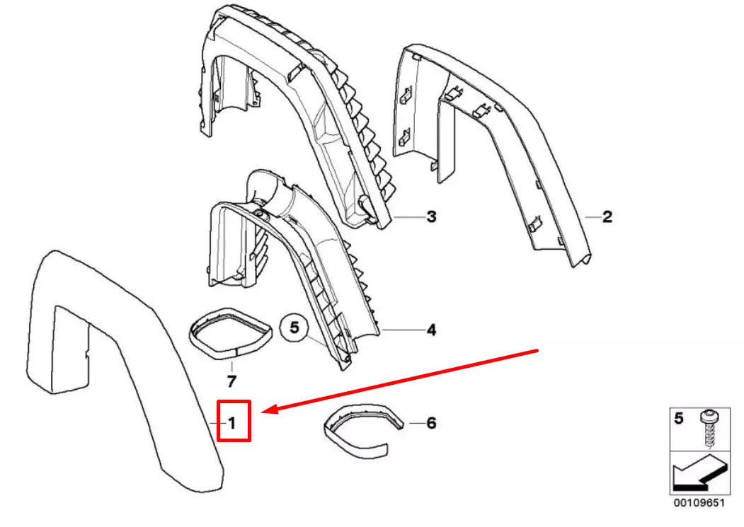 NEW BMW Z4 E85 RIGHT TRIM PANEL ROLL BAR COVERING 7055434 51437055434 ORIGINAL