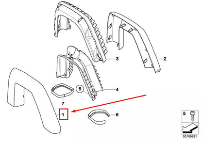 NEW BMW Z4 E85 RIGHT TRIM PANEL ROLL BAR COVERING 7055434 51437055434 ORIGINAL