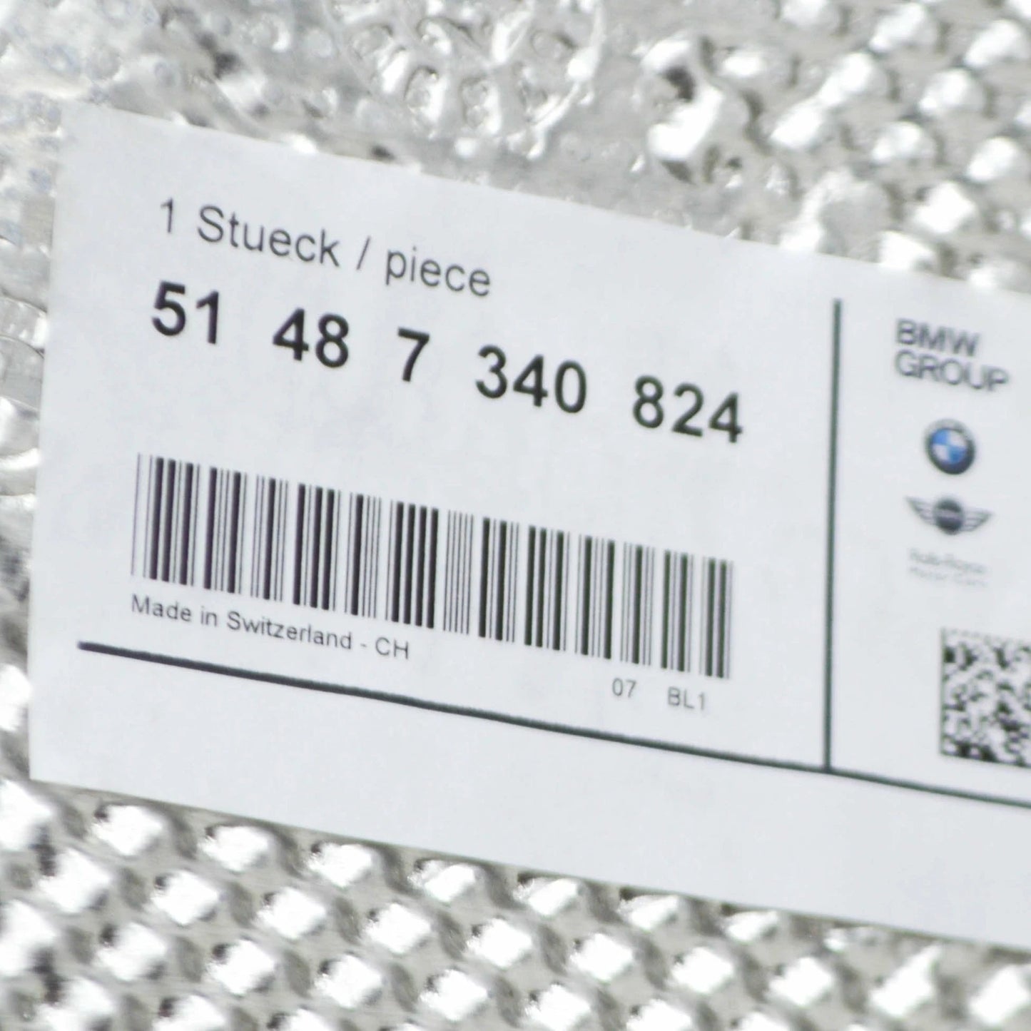 NEW BMW 5 G30 REAR HEAT PROTECTION SPLASH SHIELD 51487340824 ORIGINAL