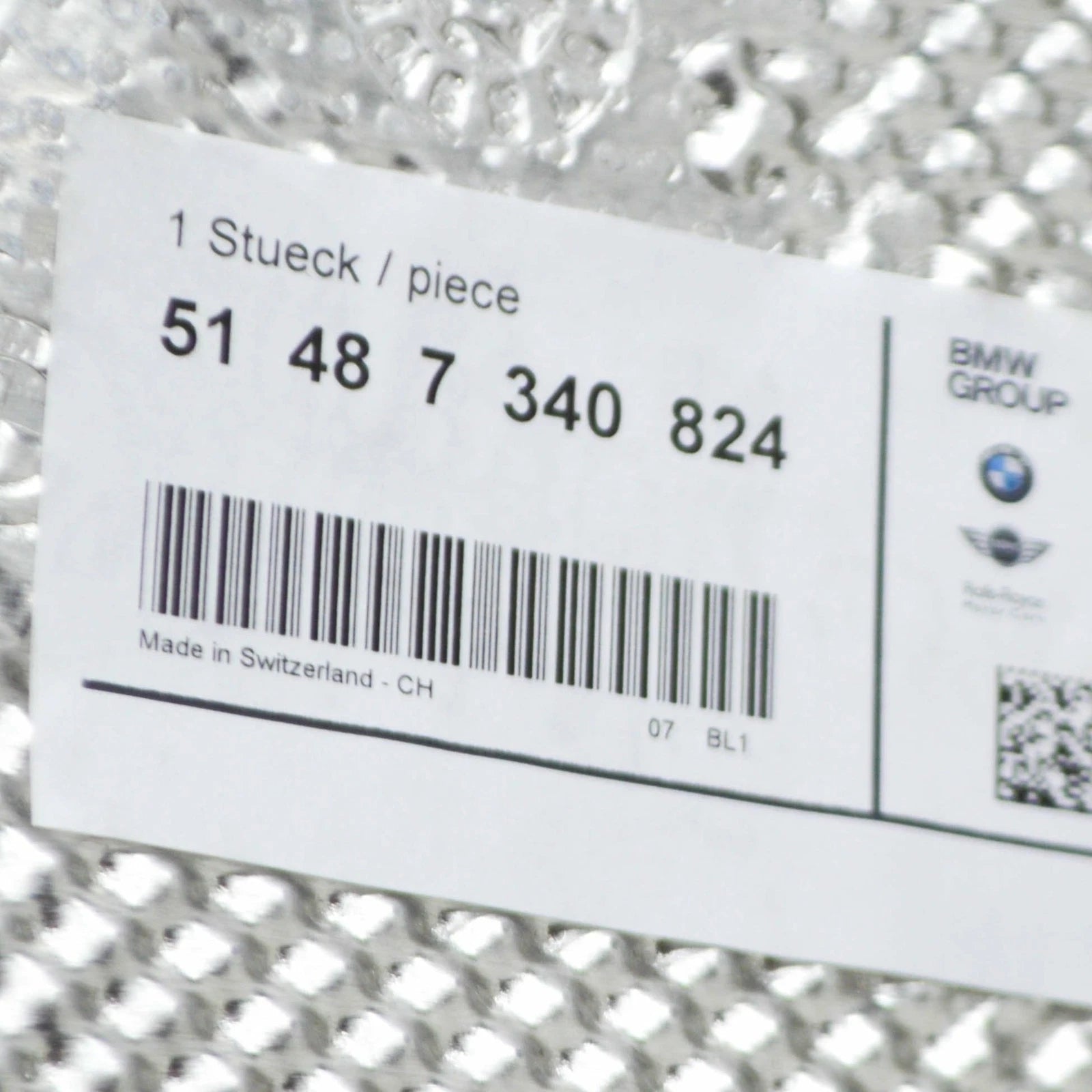 NEW BMW 5 G30 REAR HEAT PROTECTION SPLASH SHIELD 51487340824 ORIGINAL