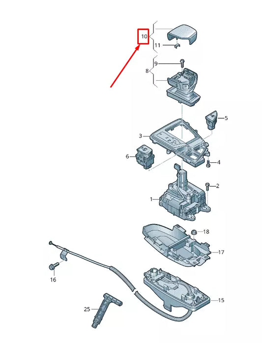 NEW AUDI Q7 4M UPPER SELECTOR LEVER HANDLE TRIM RHD 4M2713139G1KT ORIGINAL