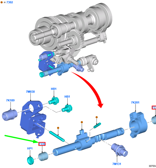 new ford ecosport mk2 transmission control selector arm bush 1458693 original