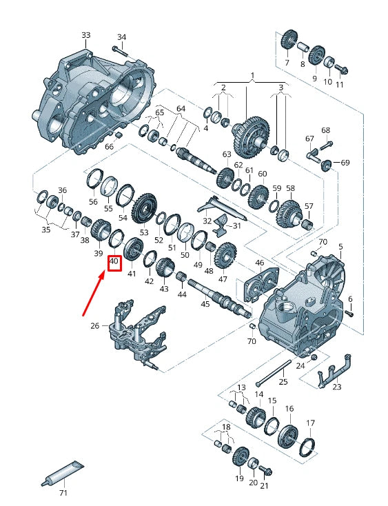 NEW VW JETTA MK6 16 INPUT SHAFT SYNCHRONIZER RING 02T311269L ORIGINAL