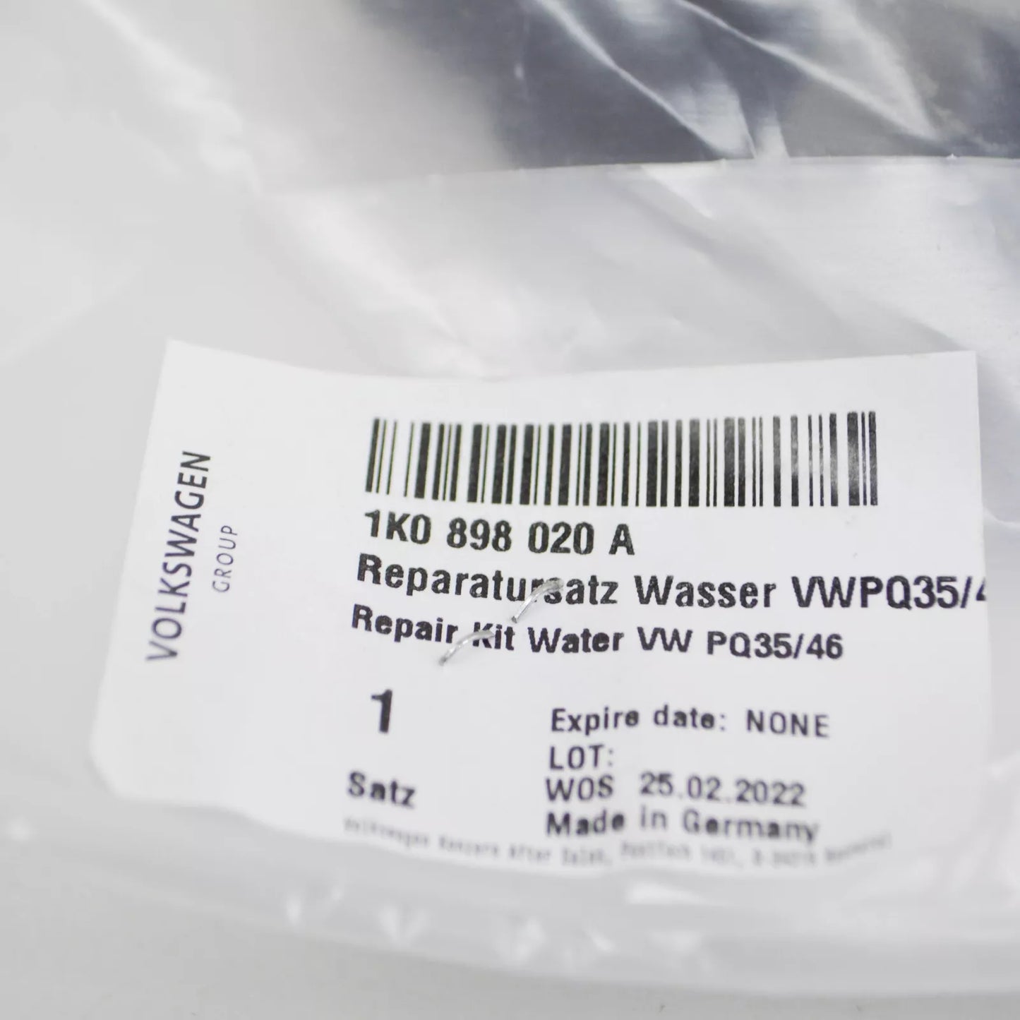 NEW VOLKSWAGEN EOS AUXILIARY HEATER GASKET SET 1K0898020A ORIGINAL