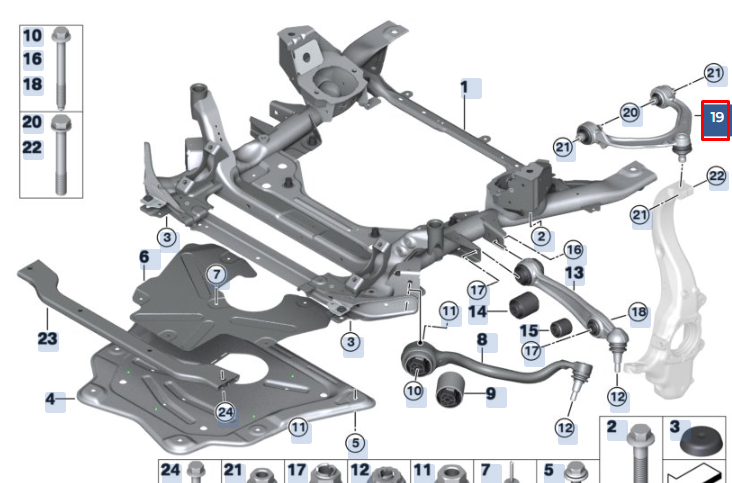 new bmw x5 m f85 front left upper wishbone arm 31126788981 6788981 original