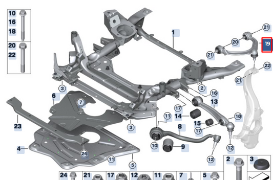 new bmw x5 m f85 front left upper wishbone arm 31126788981 6788981 original