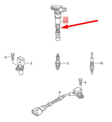NEW VOLKSWAGEN TOUAREG 7L IGNITION COIL 022905715B 3.6 PETROL 206KW