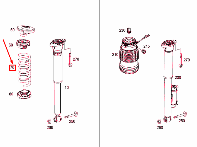 new mercedes-benz glc c253 rear coil spring a2533240804 original