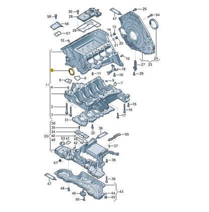 NEW AUDI A8 4H SHAFT OIL SEAL 07L103051F