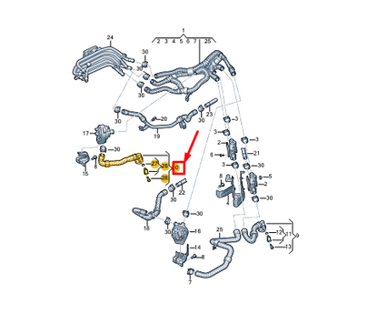 new audi q4 e-tron engine coolant hose 1ea121036f original