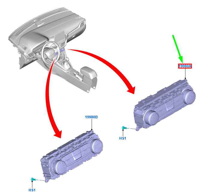 new ford puma mk2 heater control assy 2422618 l1tt-19980-cb original