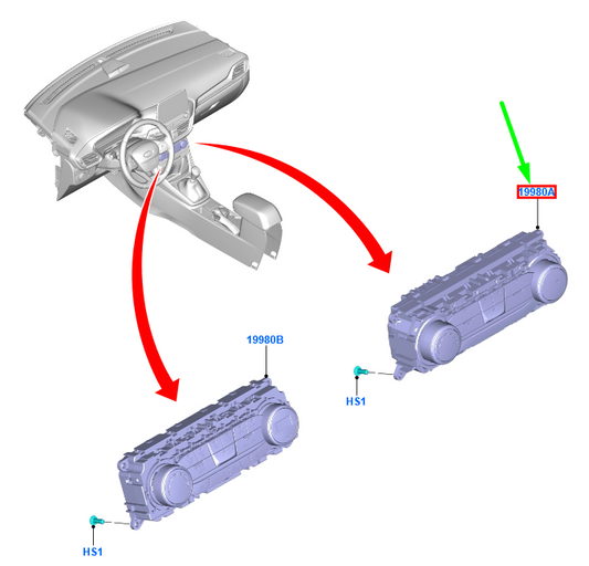 new ford puma mk2 heater control assy 2422618 l1tt-19980-cb original