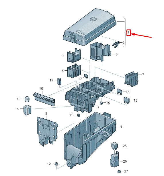 NEW VW GOLF VII 5G MK7 UPPER FUSE BOX COVER 5Q0937132D ORIGINAL