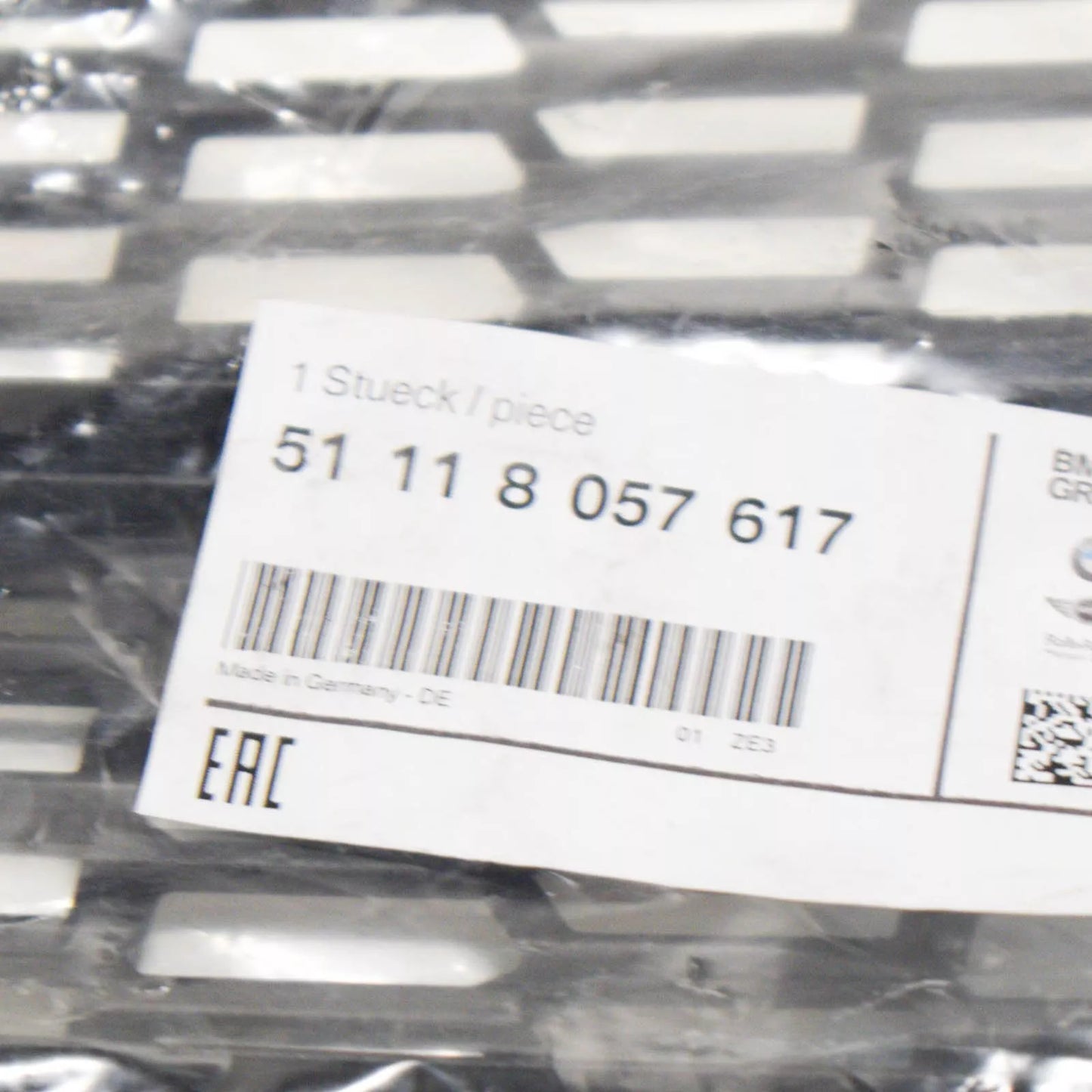 NEW BMW M5 F10 FRONT BUMPER M LEFT OPEN GRILLE M 51118057617 ORIGINAL