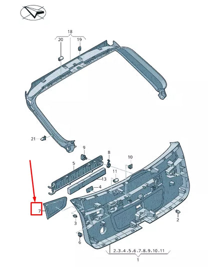 NEW AUDI A6 4A C8 REAR LEFT LIGHT COVER 4K9867657DS2