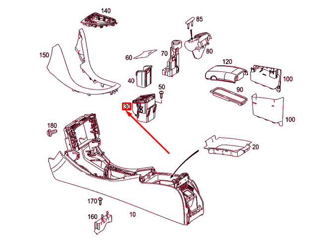 NEW MERCEDES-BENZ CLS C219 COMPARTMENT BOX ROLLER BLIND A2196800350 ORIGINAL