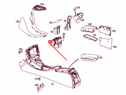 NEW MERCEDES-BENZ CLS C219 COMPARTMENT BOX ROLLER BLIND A2196800350 ORIGINAL