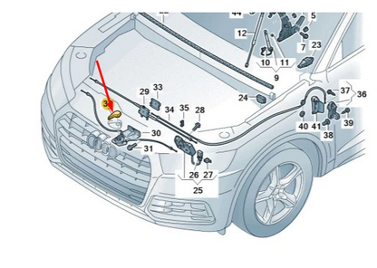 new audi q7 4m bonnet hood release lever handle 4m0823661d original