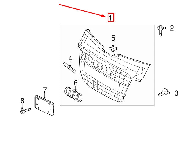 NEW AUDI A5 SPORTBACK 8T FRONT RADIATOR GRILLE 8T0853651PVMZ