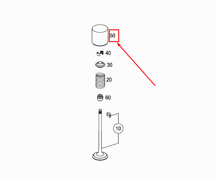 new mercedes-benz citan w415 intake valve bucket tappet a6070540300 original