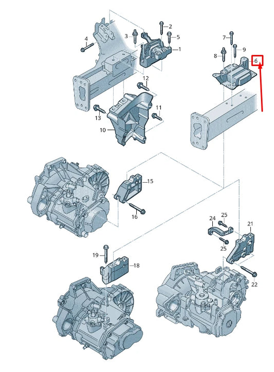 NEW VW TOURAN 5T LEFT GEARBOX MOUNTING 5QA199555A