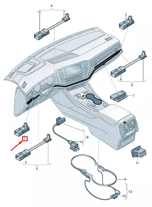 NEW VW TOUAREG CR FAN LIGHTING LED MODULE 760947581L
