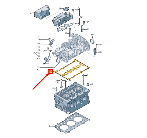 NEW VW GOLF VARIANT CG MK8 ENGINE ROCKER COVER GASKET 05C103483 ORIGINAL