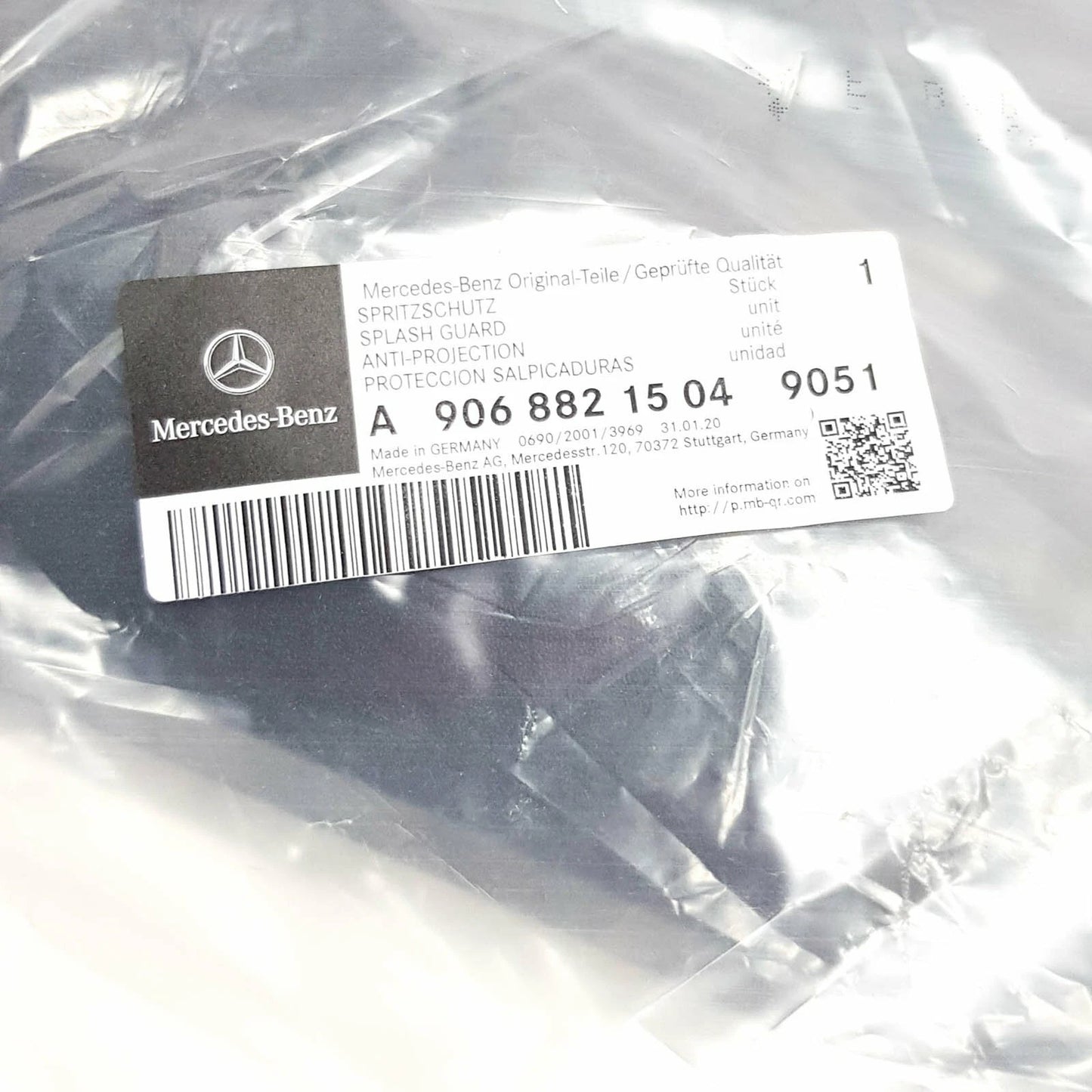 NEW MERCEDES-BENZ SPRINTER 906 REAR RIGHT SPLASH GUARD A90688215049051