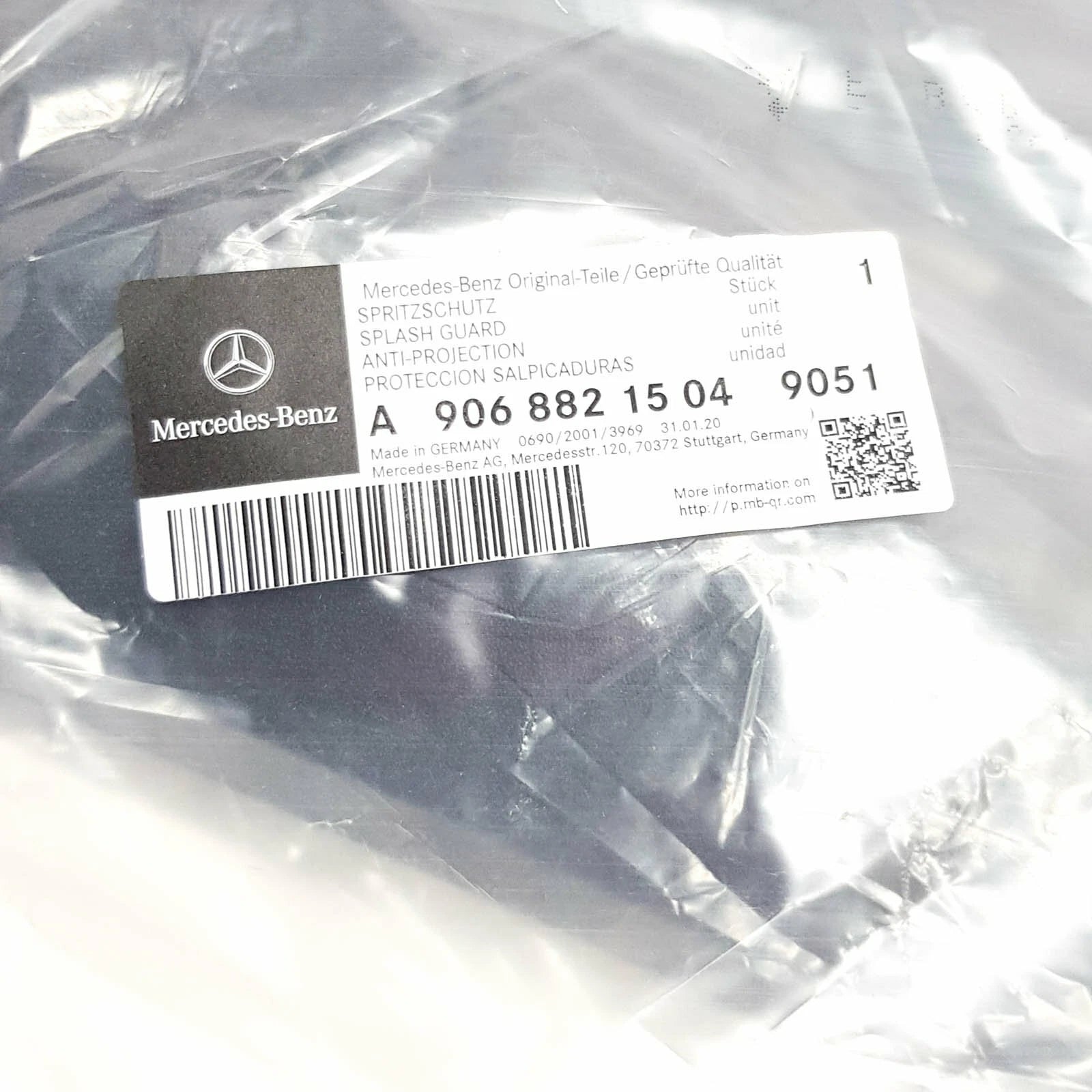 NEW MERCEDES-BENZ SPRINTER 906 REAR RIGHT SPLASH GUARD A90688215049051