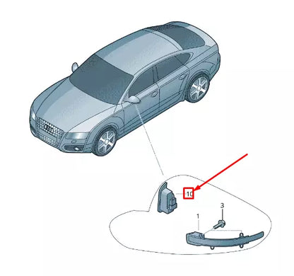 NEW AUDI RS7 4G RIGHT LANE CHANGE ASSIST WARNING DISPLAY RHD 4G8949146A