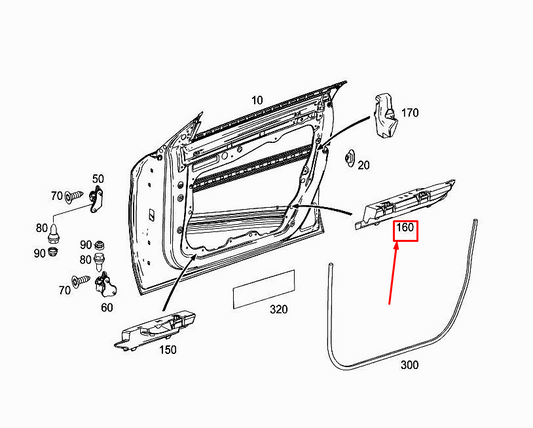 new mercedes-benz cla coupe c117 rear left door support a1177220900 original