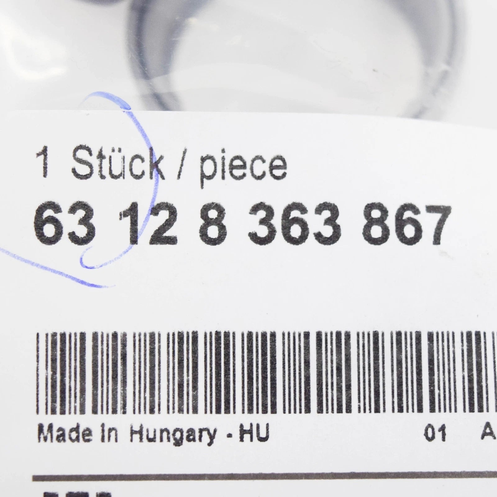 NEW BMW 3 E36 HEAD LIGHT WIRING 63128363867 8363867 ORIGINAL