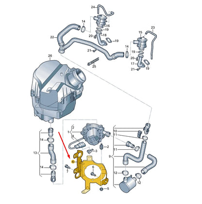 NEW AUDI A8 D4 SECONDARY AIR PUMP RETAINER 4H0906617AE
