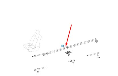NEW MERCEDES-BENZ E W212 FRONT LEFT BACKREST HOSE ASSEMBLY A2128003015 ORIGINAL