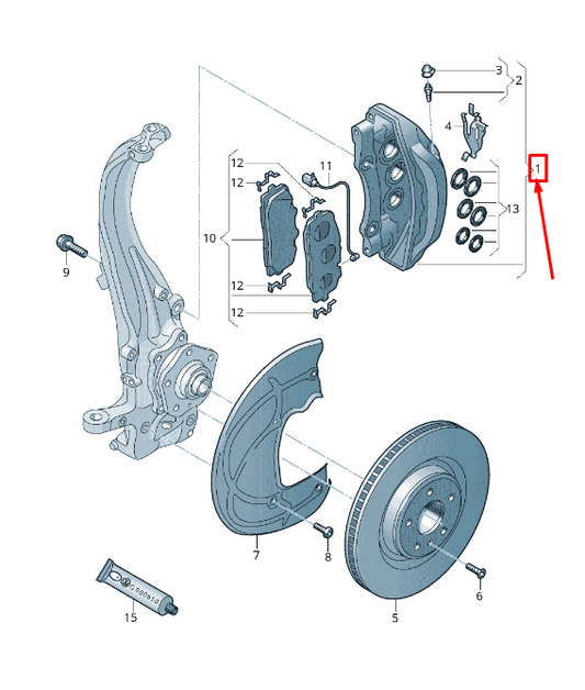 new audi a8 4n front left brake caliper 4n0615107ae original