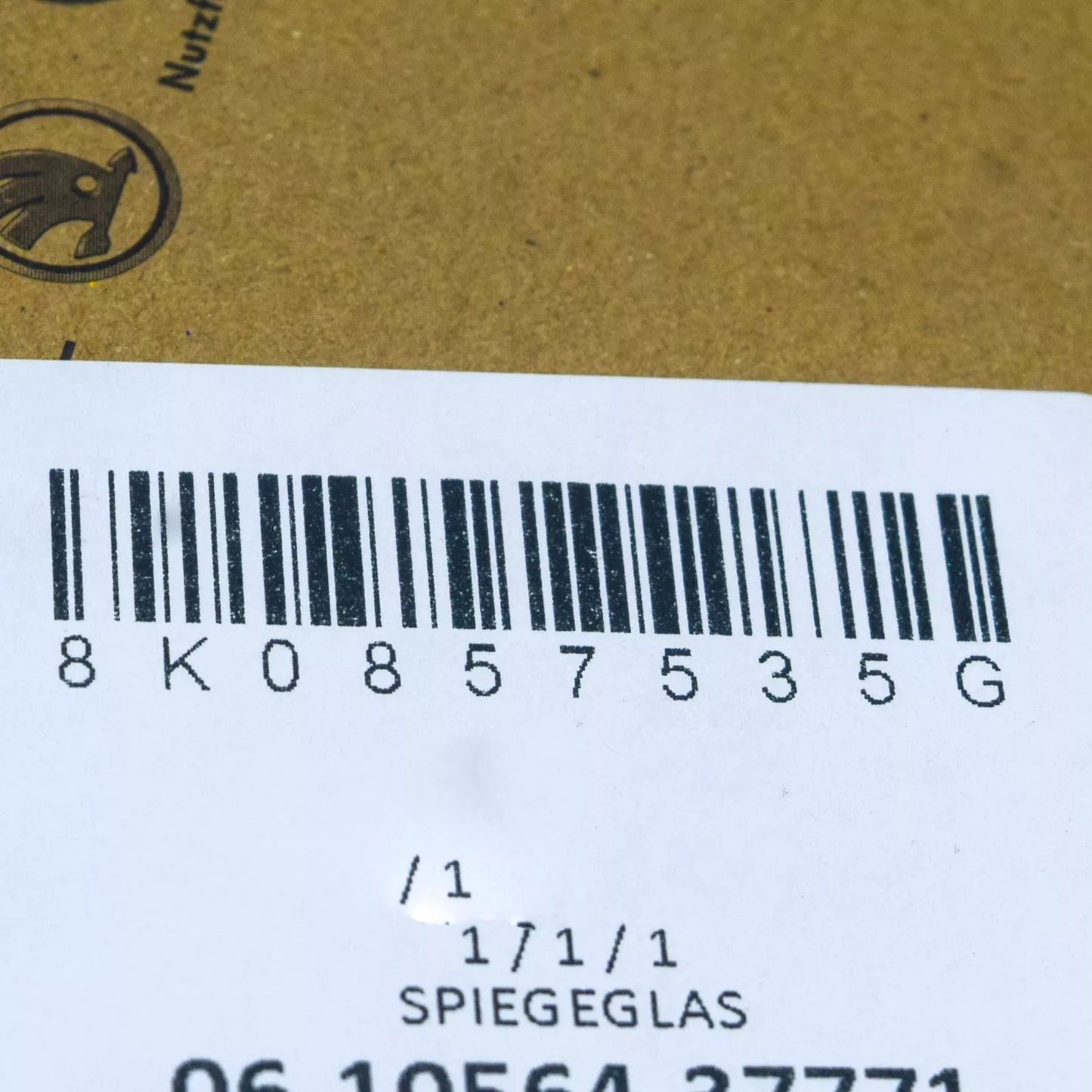 NEW AUDI A4 AVANT B8 FRONT LEFT DOOR MIRROR GLASS 8K0857535G ORIGINAL