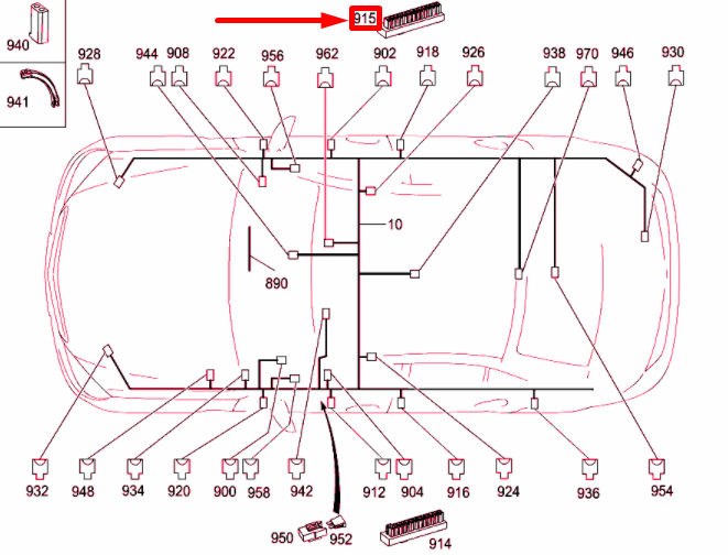 NEW MERCEDES-BENZ C W204 DISTRIBUTOR BLOCK A0045468040 ORIGINAL