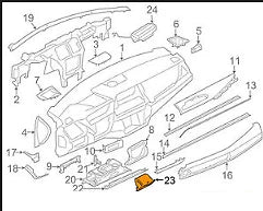 NEW BMW X5 F15 INSTRUMENT PANEL DASH COMPARTMENT POCKET 51459281950 ORIGINAL