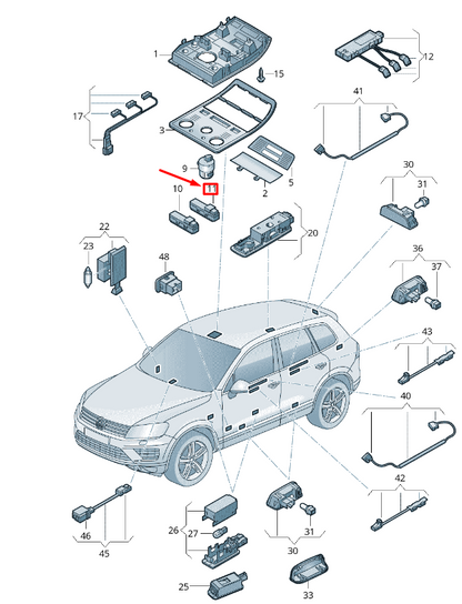 new vw touareg 7p mk2 garage door operation controls 7p6959719apa2 original