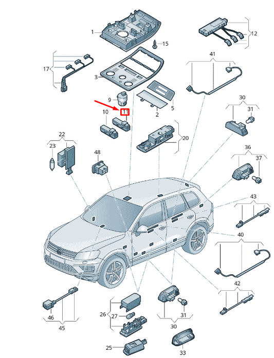 new vw touareg 7p mk2 garage door operation controls 7p6959719apa2 original