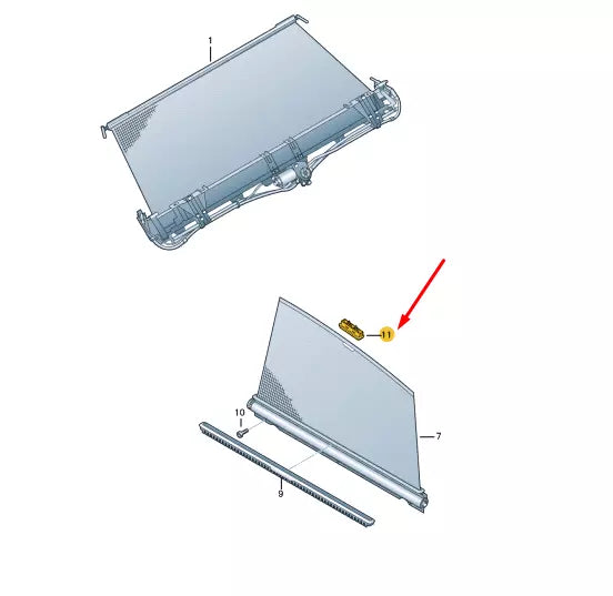 NEW AUDI A4 B8 REAR LEFT ROLLER SUNBLIND SUSPENSION LUG 8K5861789A4PK ORIGINAL