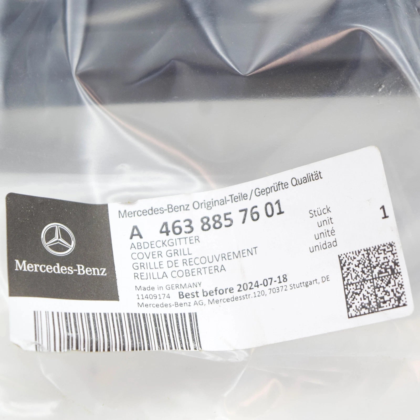 NEW MERCEDES-BENZ G W463 AMG FRONT RIGHT COVER GRILLE A4638857601 ORIGINAL