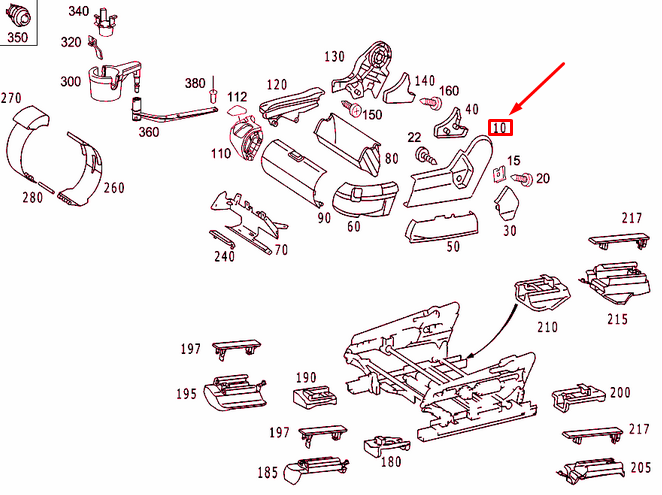 NEW MERCEDES-BENZ S W220 FRONT SEAT OUTSIDE LEFT COVER A22091029187D43 ORIGINAL