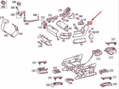 NEW MERCEDES-BENZ S W220 FRONT SEAT OUTSIDE LEFT COVER A22091029187D43 ORIGINAL